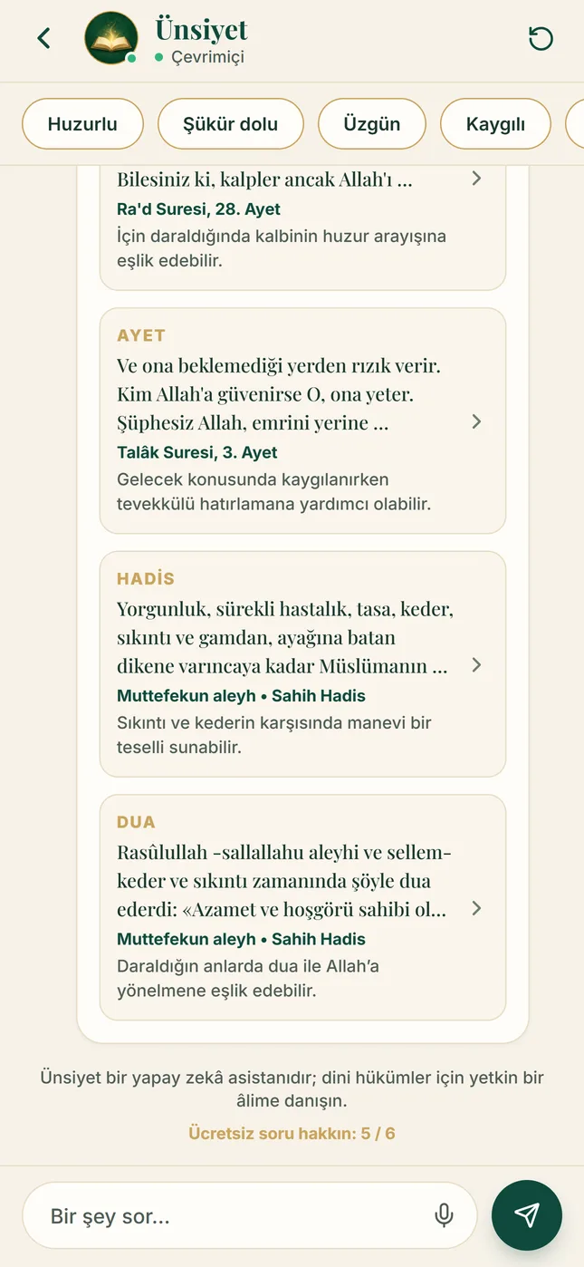 Sana uygun öneriler